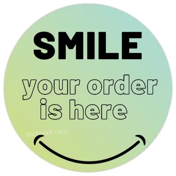Smile Your Order Is Here Stickers - Round Packaging Labels - 100 Pcs Pack - Picture 7 of 13